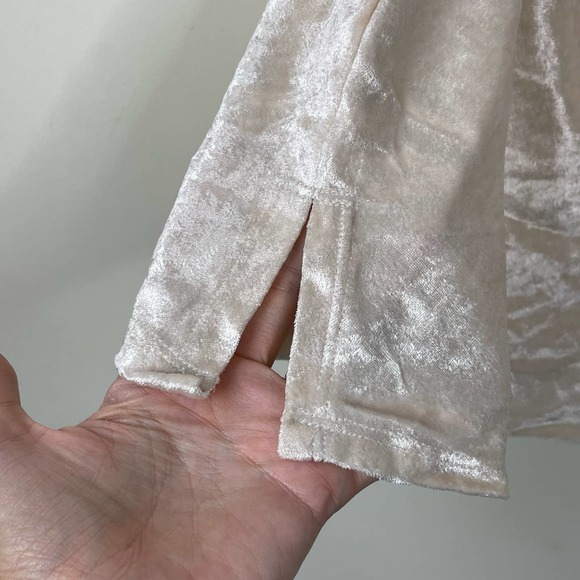 Free People Ivory Champagne All Night Velvet Tunic Camisole NWT Size Small - Picture 6 of 8